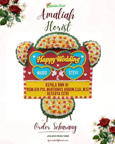 Papan Bunga Pernikahan haurwangi